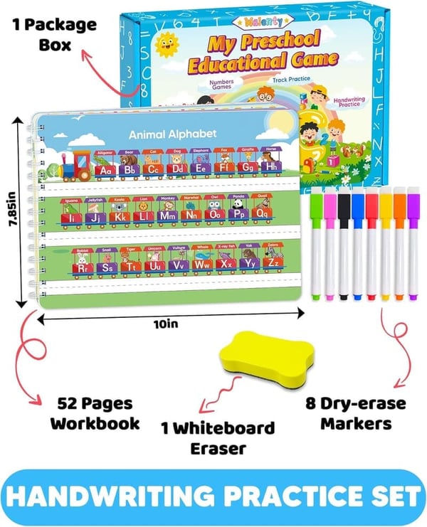 Montessori Handwriting Practice Workbook for Kids 3-5