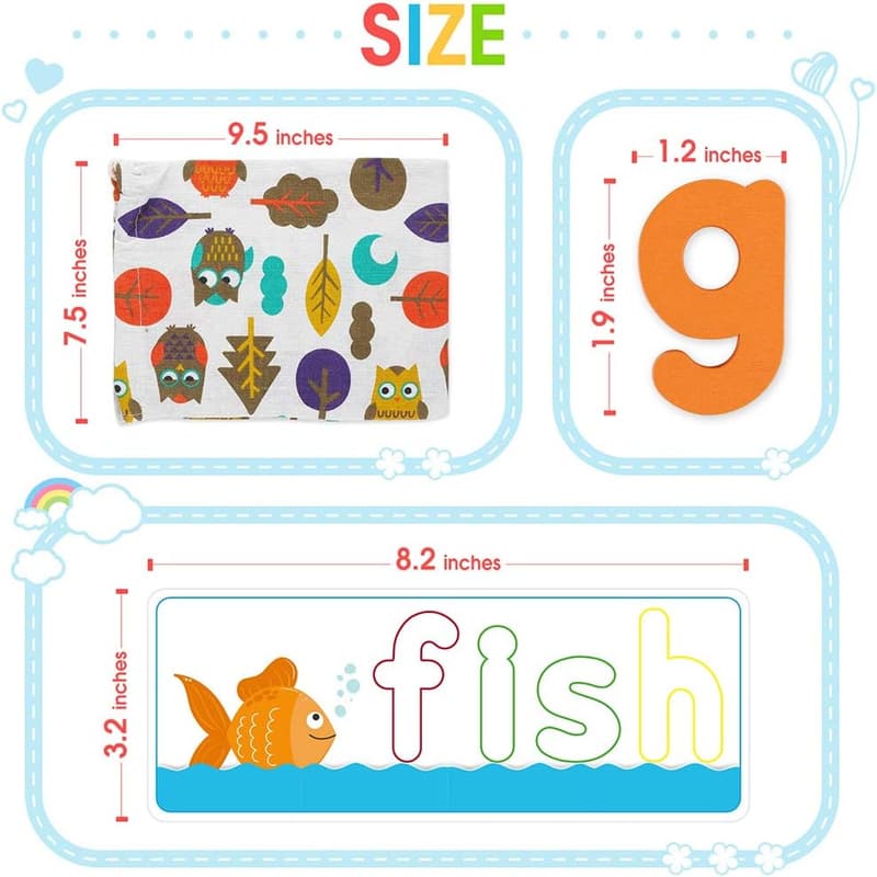 Preschool Learning CVC Word Builder Toys for Ages 2-6