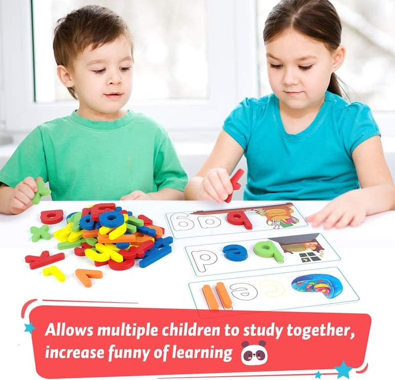 Preschool Learning CVC Word Builder Toys for Ages 2-6