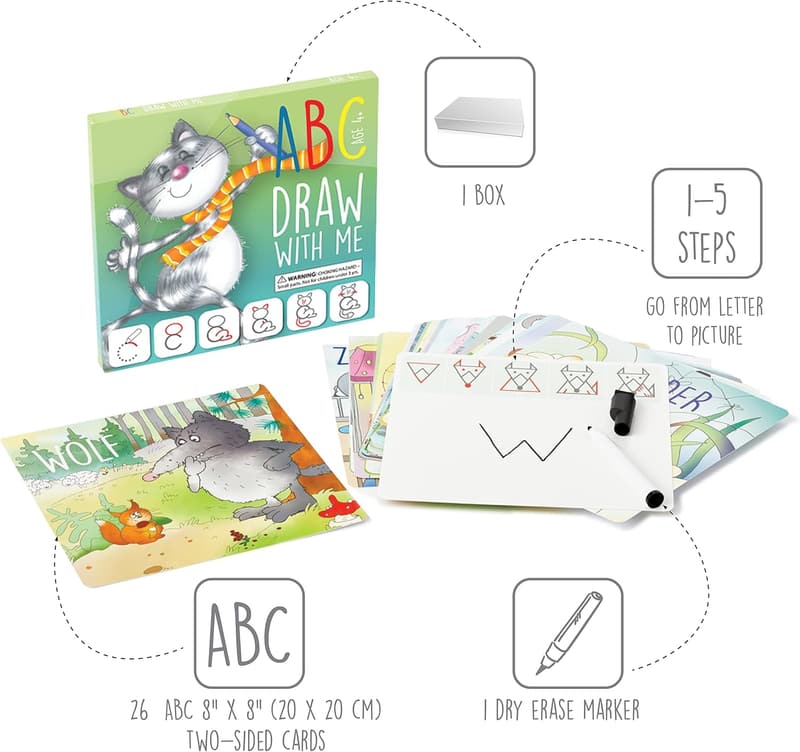 ABC Letter Tracing Activity Set for Kids Ages 3-6