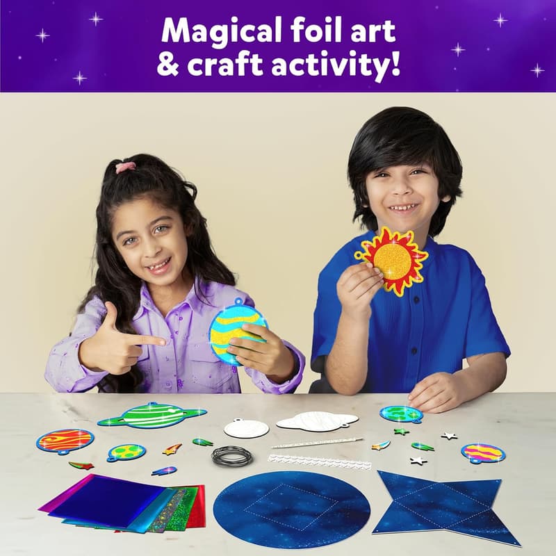 Solar System Foil Art Craft Kit for Kids Ages 4-12