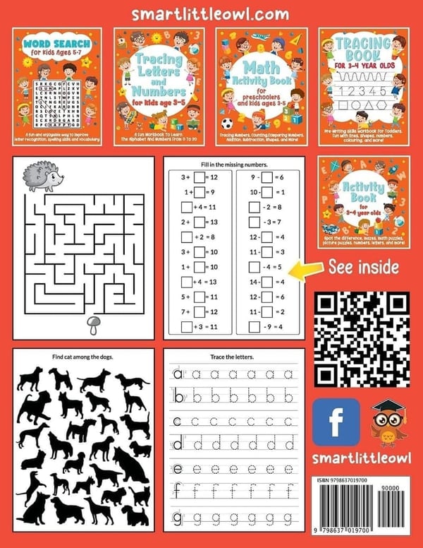 Activity Book for 5-6 Year Olds: Mazes & Puzzles Gift for Kids