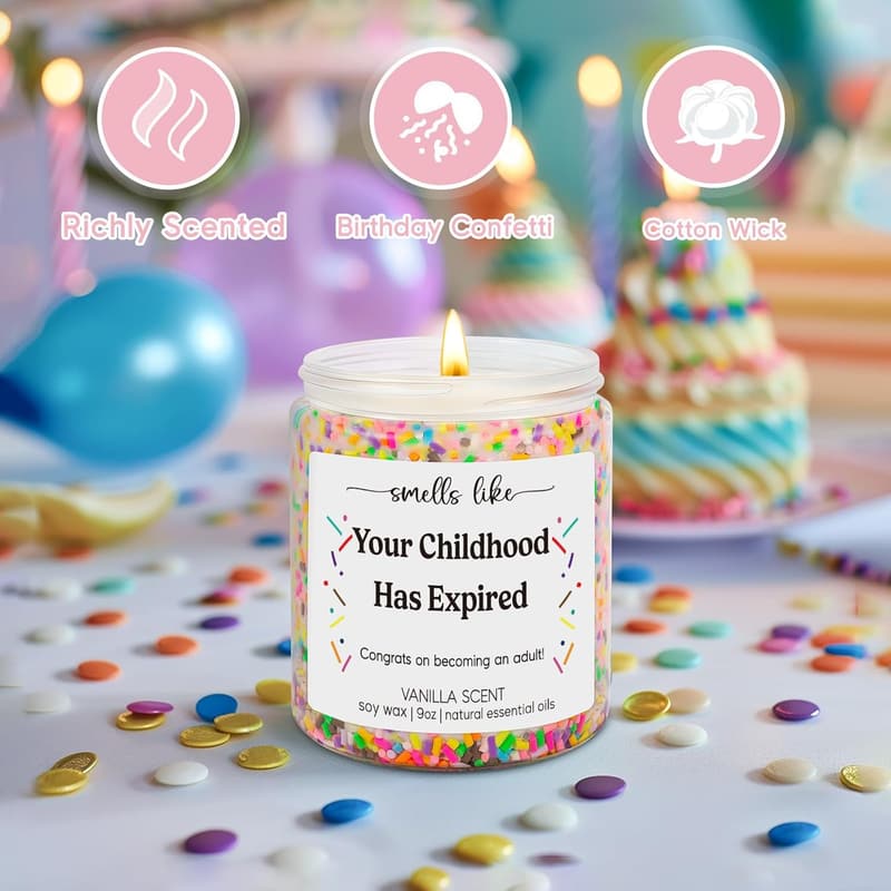 18th Birthday Candles - Fun Gifts for 18 Year Olds