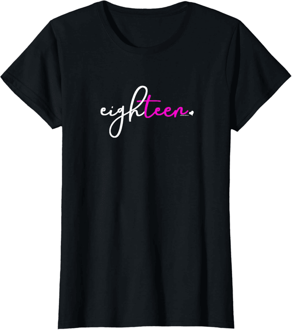 18th Birthday Pink T-Shirt for Teen Girls