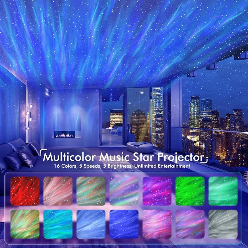 Galaxy Projector with Bluetooth Speaker & Remote - Room Decor