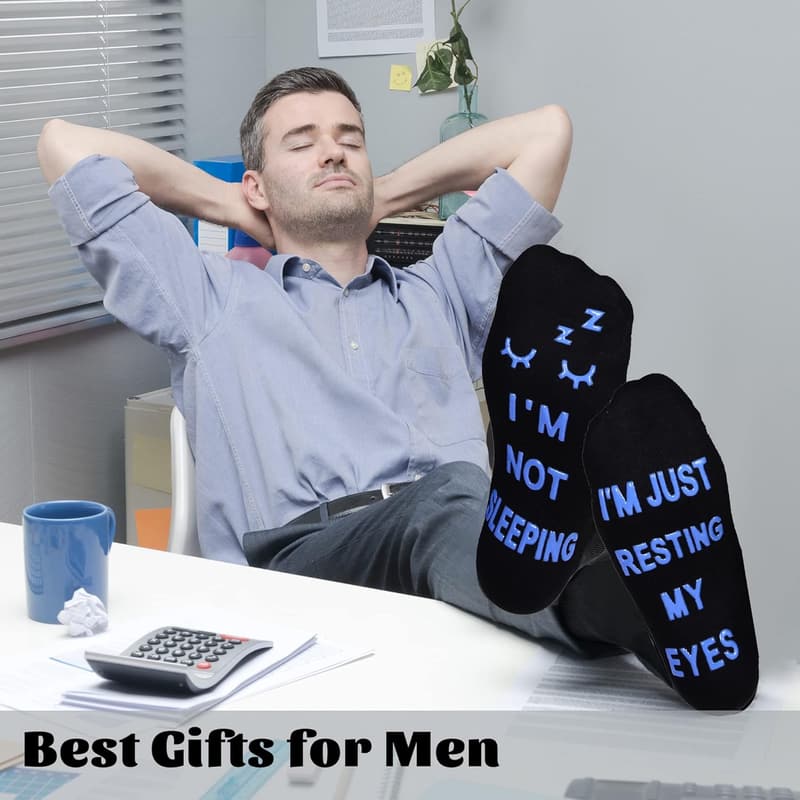 Funny Socks for Dad - Im Not Sleeping Birthday/Fathers Day Gift