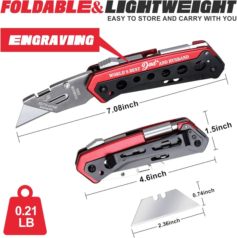 Father's Day 6-in-1 Utility Multitool Knife Gift