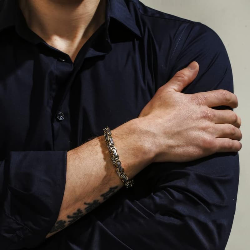 Husband's Gift: Classic Steel Bracelet Jewelry Set