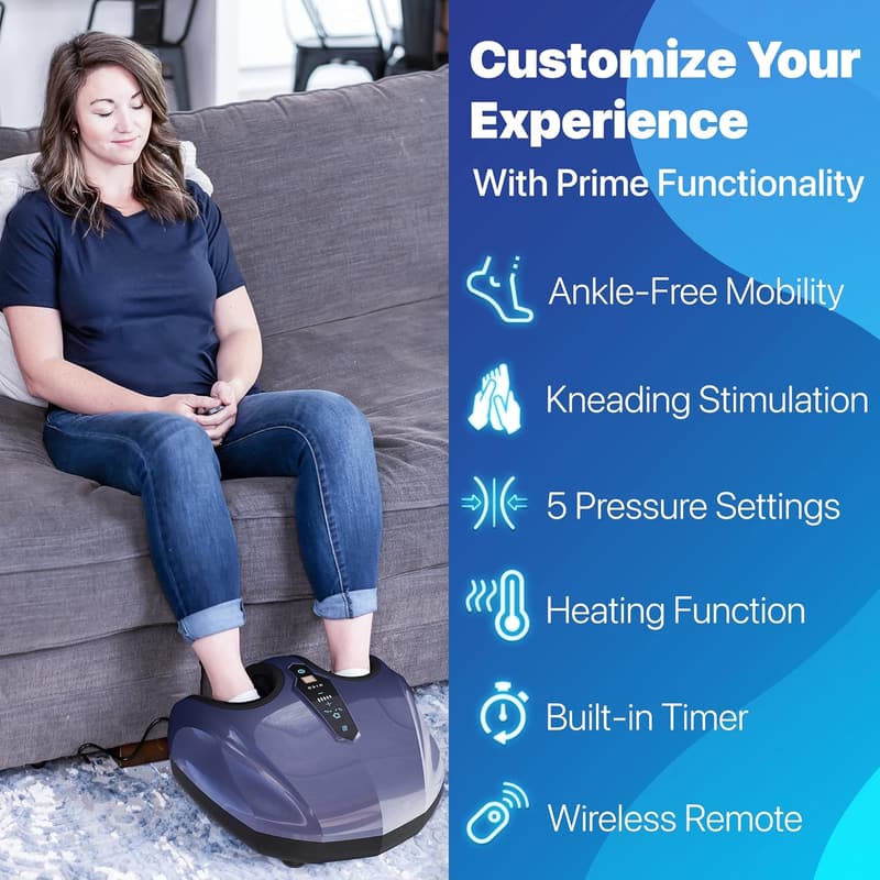 Deep-Kneading Foot Massager Machine with Heat for Plantar Fasciitis