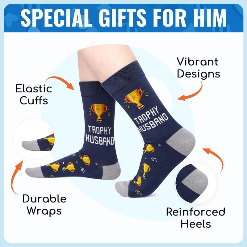 Funny Dad Golfing Guitar Socks - Great Gift for Men