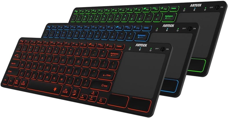 Bluetooth Backlit Keyboard with Touchpad for Smart TV & Devices
