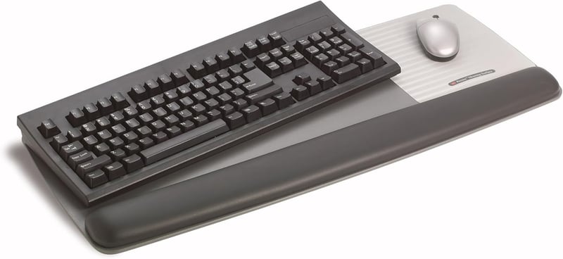 Tilt-Adjustable Gel Wrist Rest for Keyboard & Mouse - Black