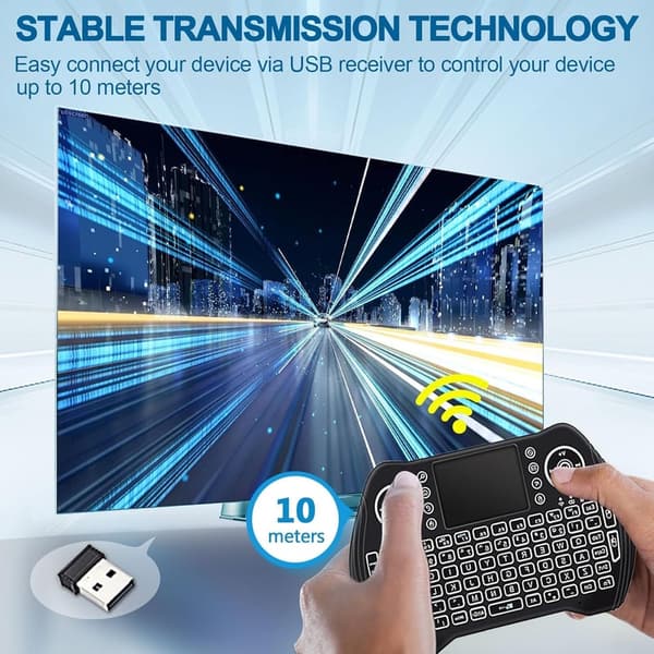 Backlit Mini Wireless Keyboard & Touchpad Mouse Combo