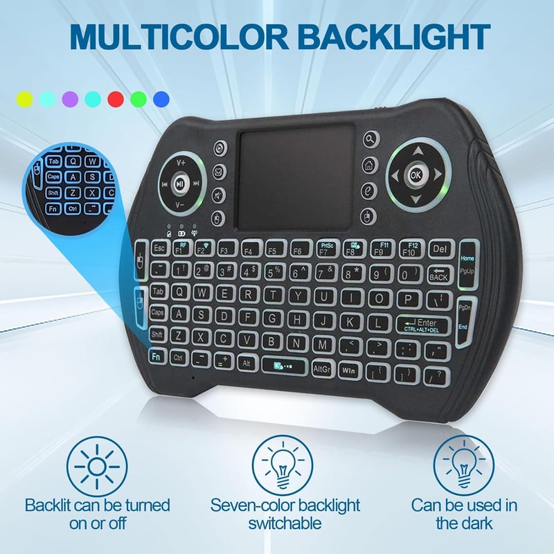 Backlit Mini Wireless Keyboard & Touchpad Mouse Combo