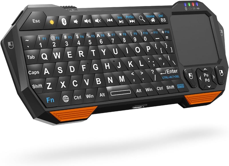 Wireless Mini Bluetooth Keyboard with Touchpad for Apple TV & PS5