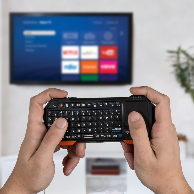 Wireless Mini Bluetooth Keyboard with Touchpad for Apple TV & PS5