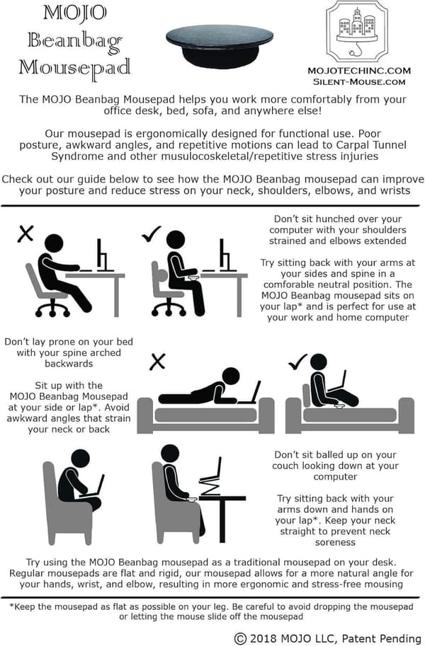 Ergonomic Black Leather Mousepad for Comfort Anywhere