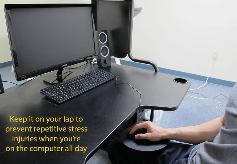 Ergonomic Black Leather Mousepad for Comfort Anywhere
