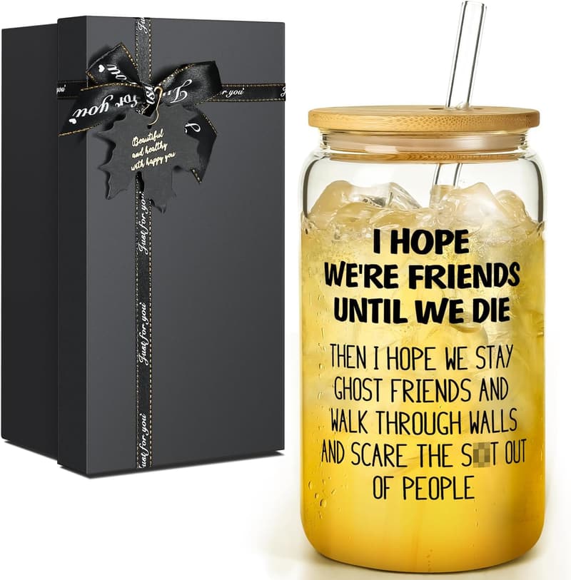 Personalized 16oz Drinking Glass - Unique Friendship Gift