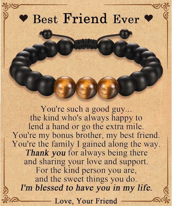 Beaded Bracelet Gift for Men and Boys on Birthdays and Holidays