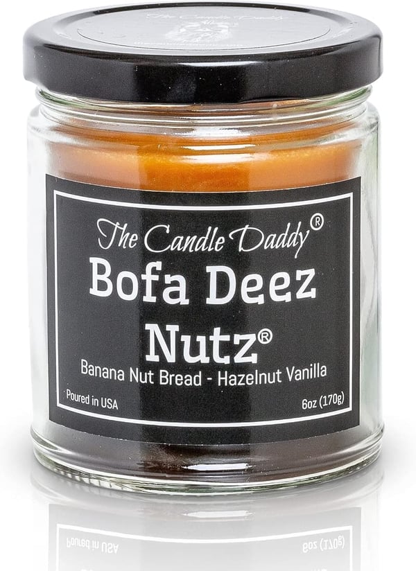 Funny Banana Nut Bread & Hazelnut Vanilla Scented Candle - 6 oz