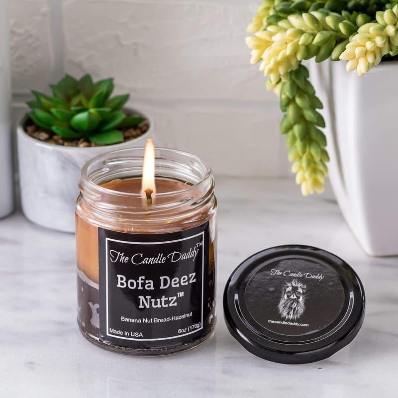 Funny Banana Nut Bread & Hazelnut Vanilla Scented Candle - 6 oz