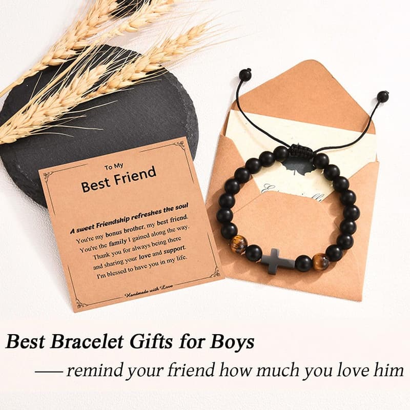 Easter Cross Bracelet Gift for Boys - Baptism & Communion