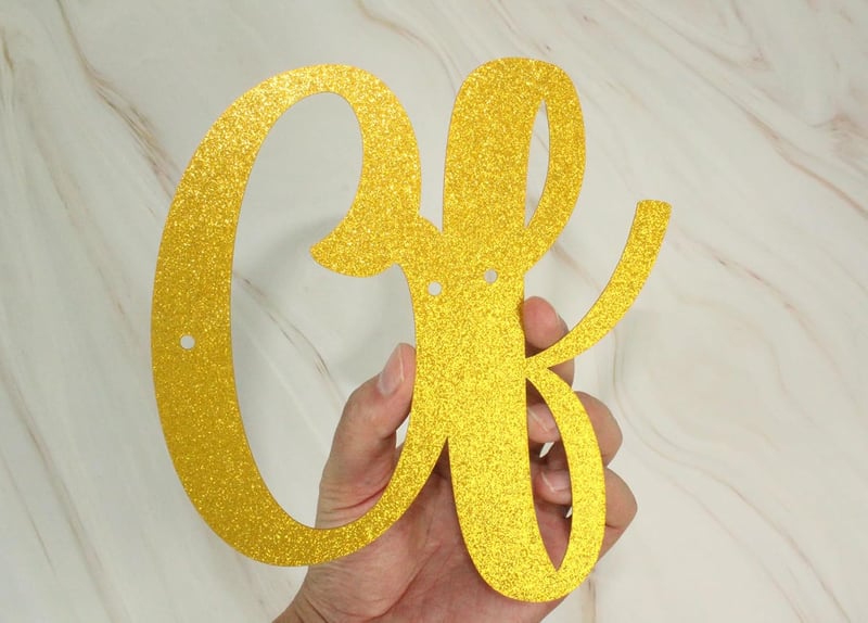 Happy 6-Month Anniversary Gold Glitter Banner