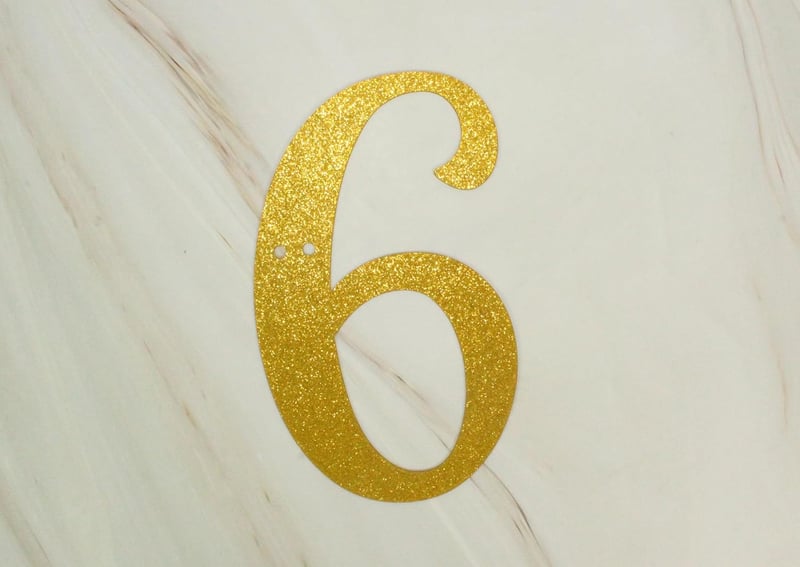 Happy 6-Month Anniversary Gold Glitter Banner