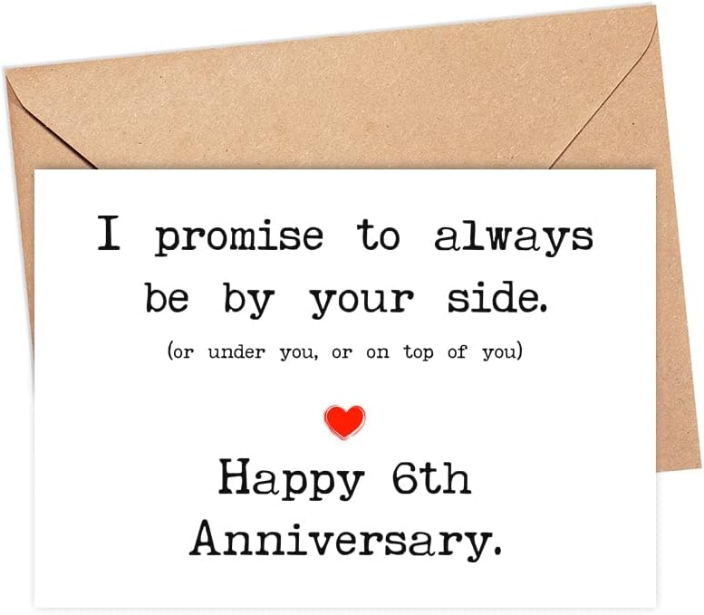 6th Anniversary Card for Couples - 