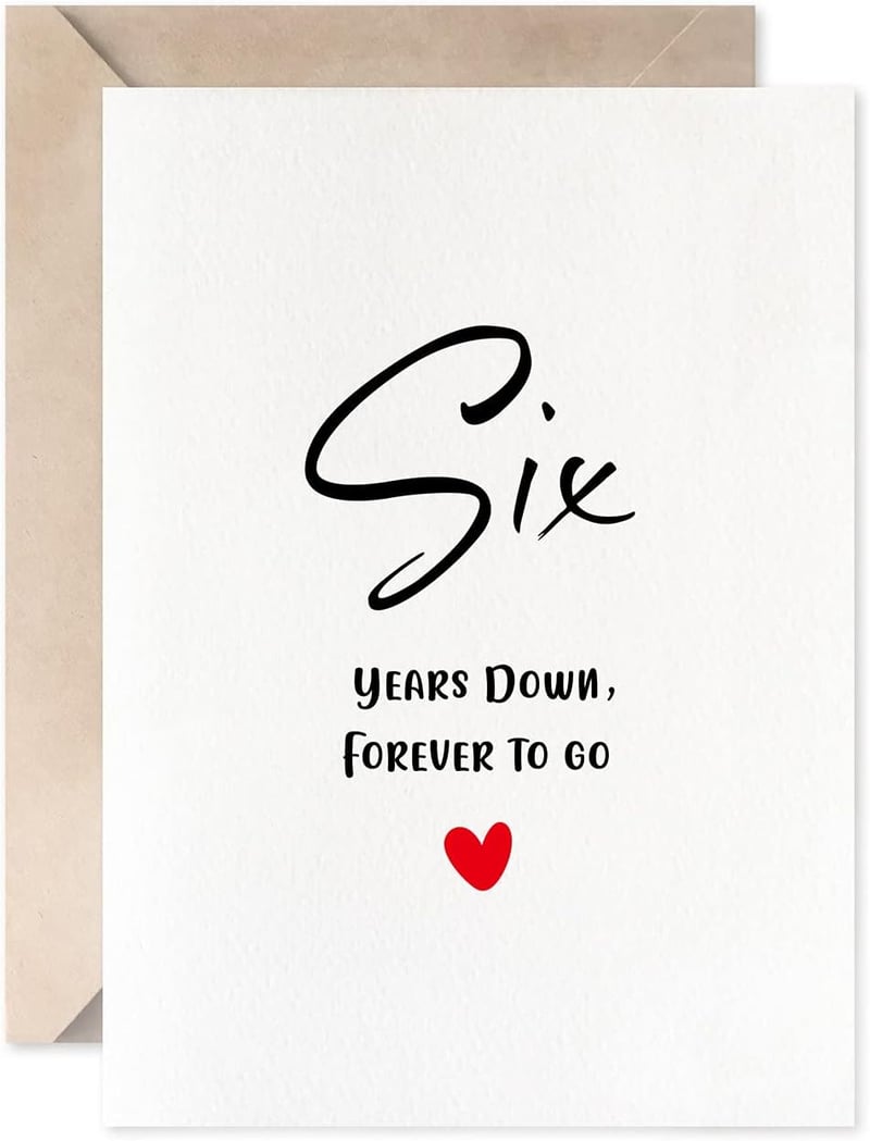 6th Anniversary Card for Couples - 