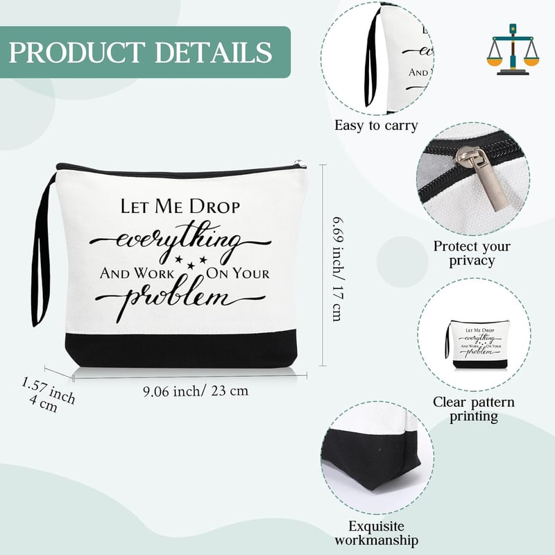 Funny Coworker Appreciation Tote Bag with Makeup Bag