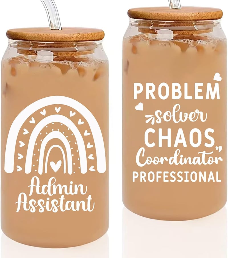 Administrative Professional Day 16oz Glass Cup Gift for Women