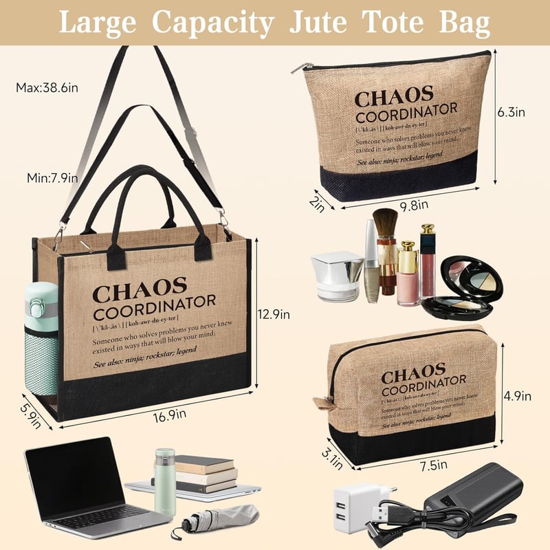 Personalized Tote Bag for Women - Chaos Coordinator Gift