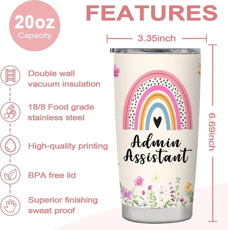 Administrative Professional Day Tumbler Mug for Assistants 20oz