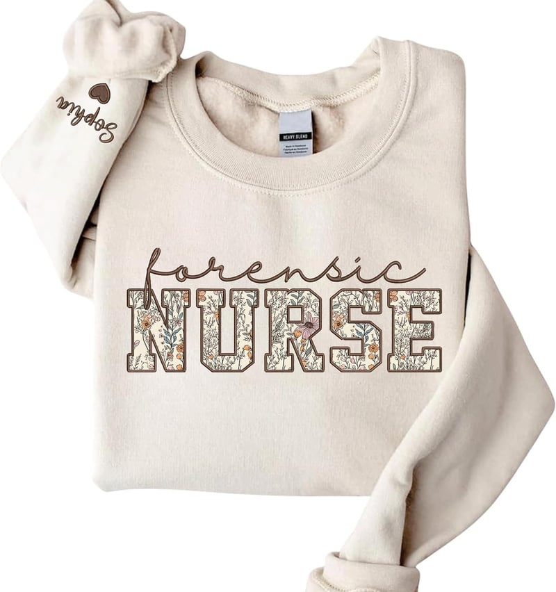 Personalized Floral Applique Sweatshirt for Administrative Professionals