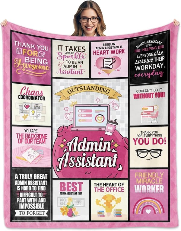 Administrative Professional Day Blanket Gift for Assistants 60