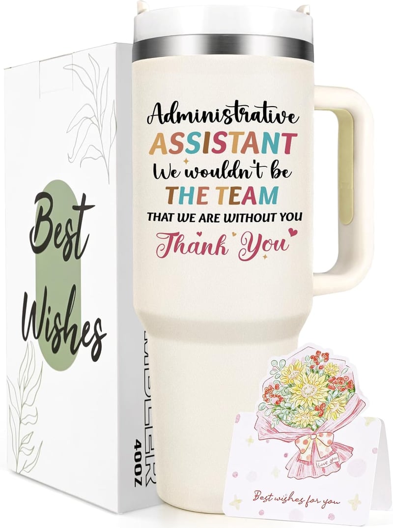 Administrative Professional Day Gift: Stainless Steel Travel Tumbler (40oz)