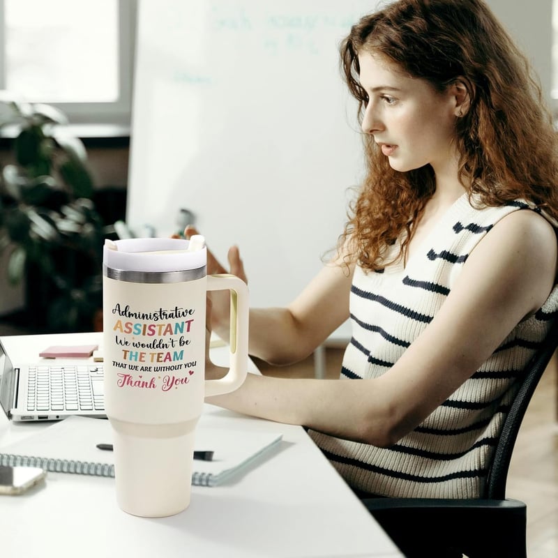 Administrative Professional Day Gift: Stainless Steel Travel Tumbler (40oz)