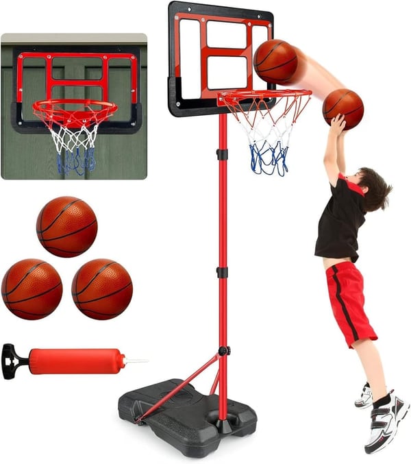 Adjustable Mini Basketball Hoop for Boys Ages 3-8