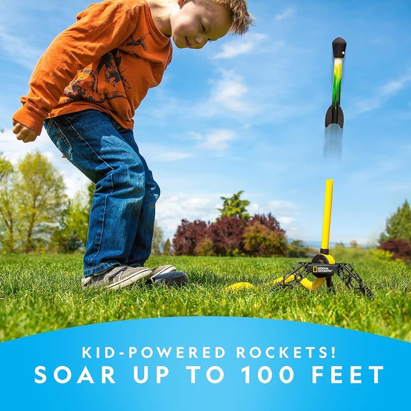 LED Air Rocket Launcher – Foam Tipped Rockets Up to 100 Feet