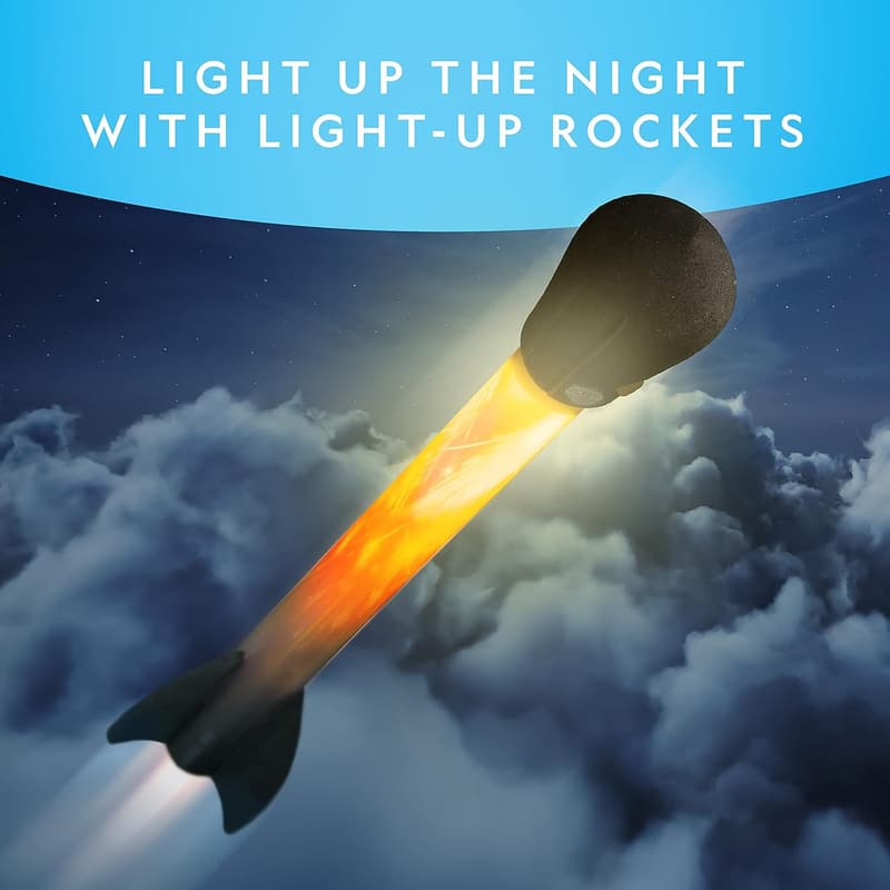 LED Air Rocket Launcher – Foam Tipped Rockets Up to 100 Feet