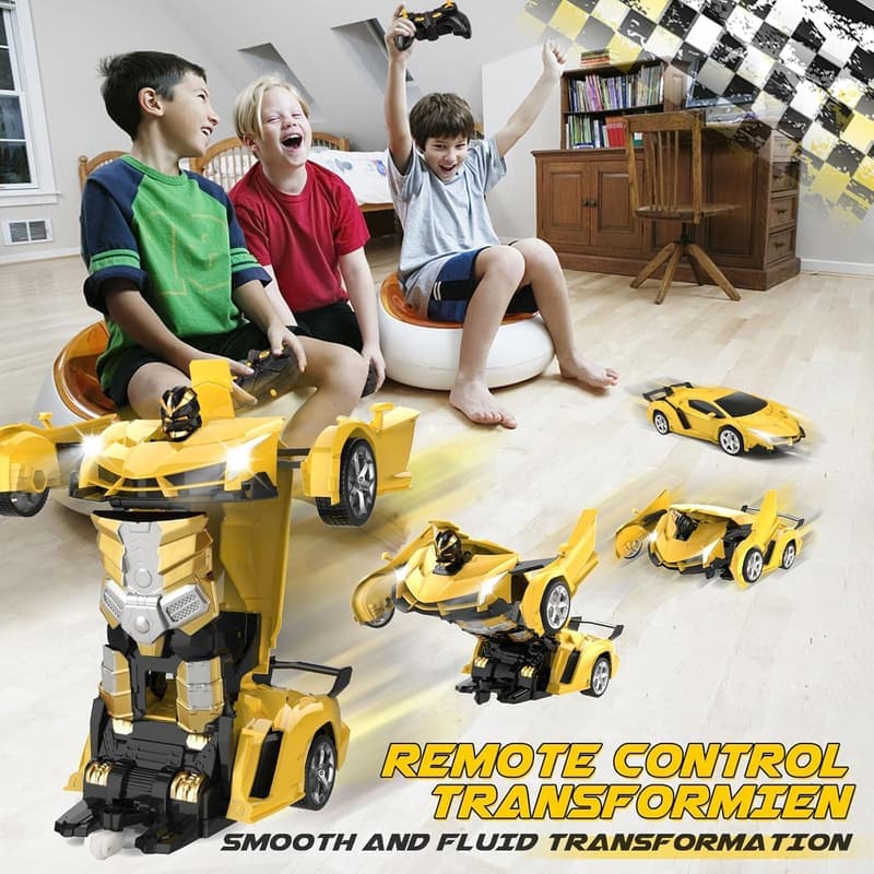 Transforming Remote Control Car Toy for Boys Ages 4-8