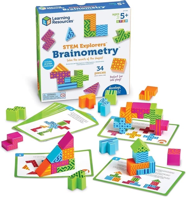 STEM Explorers Brainometry Set - 34-Piece Educational Toy for Kids