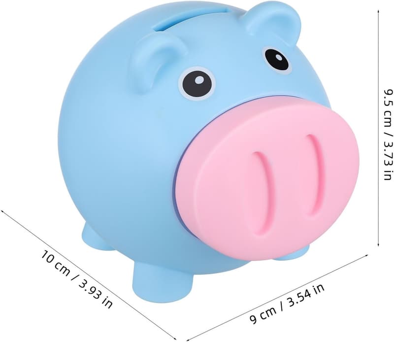 Cute Piggy Bank for Kids – Unbreakable Plastic Coin Saver