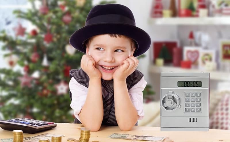 Kids Electronic Piggy Bank ATM with Password & LCD Display
