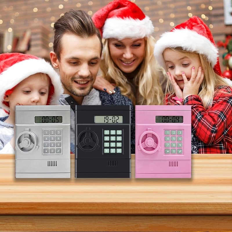 Kids Electronic Piggy Bank ATM with Password & LCD Display