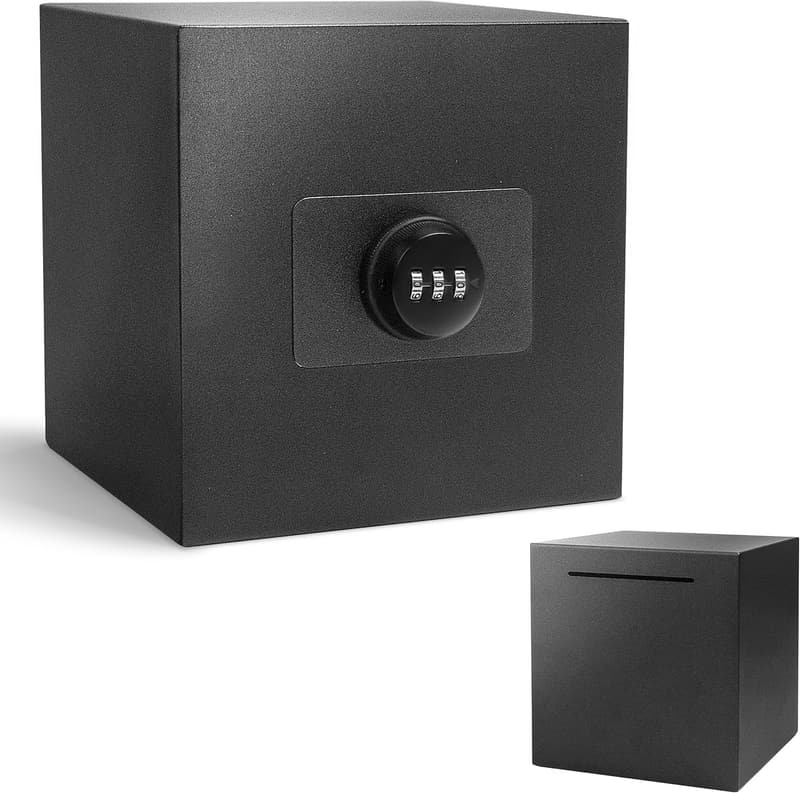 Combination Lock Stainless Steel Piggy Bank for Adults
