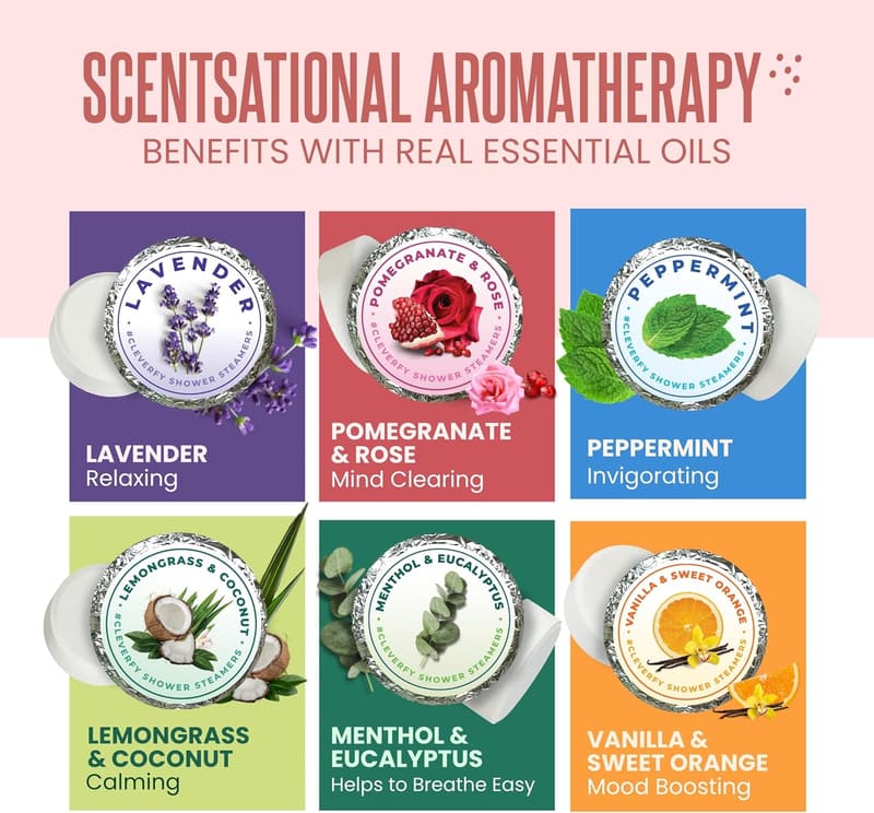 Stress Relief Shower Steamers – Aromatherapy Tablets for Self-Care