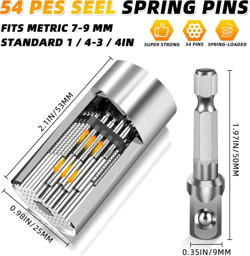 Universal Socket Tool Gift for Father's Day - Adapter for Power Drill